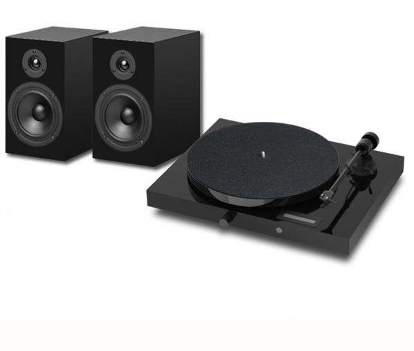 Купить Виниловый проигрыватель PRO-JECT SET JUKEBOX E1 + SPEAKER BOX 5 BLACK/BLACK